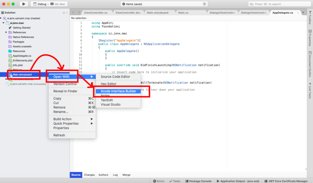 dependency injection c# visual studio for mac